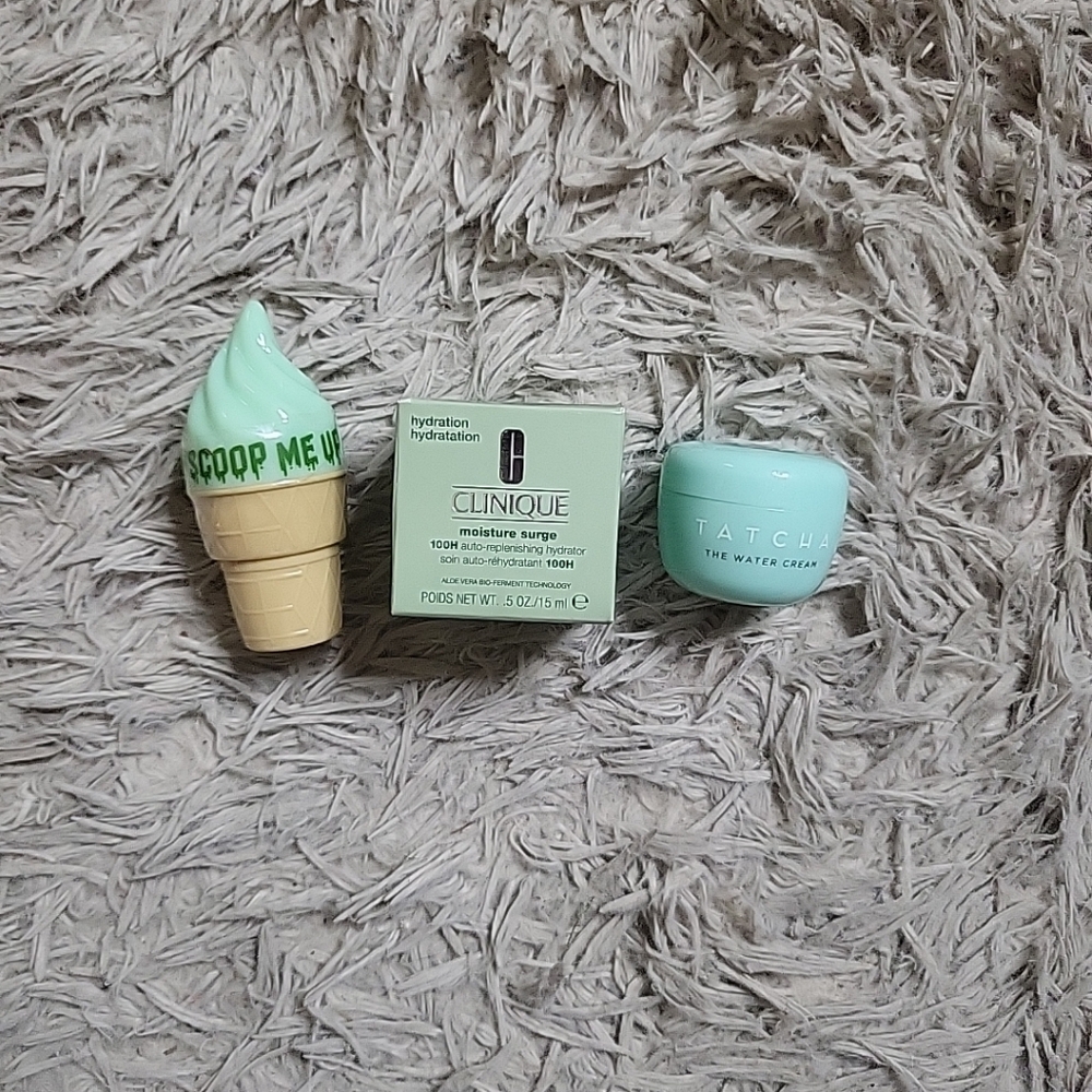 Beauty Bundle Tatcha Clinique Nutty Pistachio Icy Balm Lips The Water Cream ✨️💫